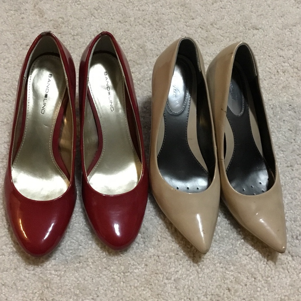 Bandolino Red and Tan Women's Heels pumps 7